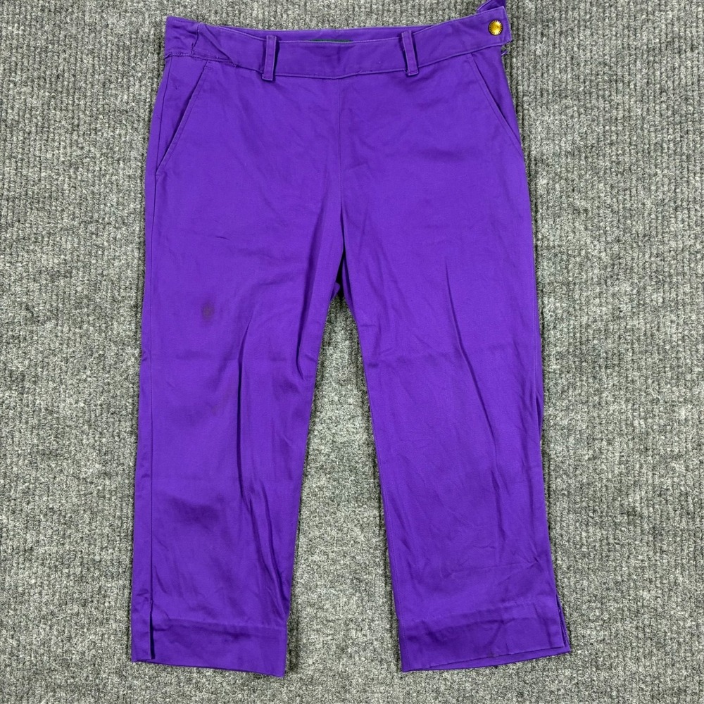 Vintage Lauren Ralph Lauren Petite Capri Pants Womens W30" Purple Pockets